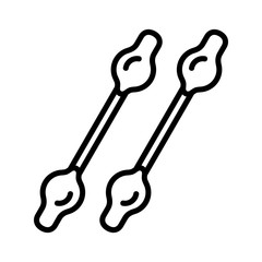 Ear sticks icon. isolated on white background