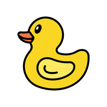 Yellow duck icon. isolated on white background