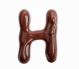 chocolate letter isolated on white background