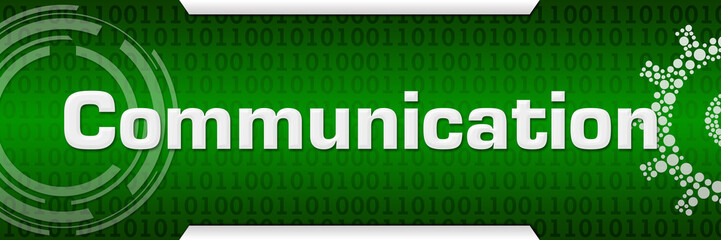 Communication Green Binary Background Technical 