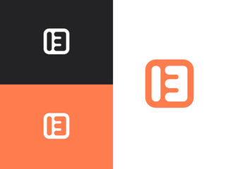 Initial letter B logo design template elements