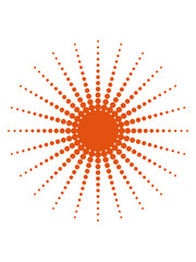 strahlen sonne sommer 70er linie strich reihe kunst punkte muster raster design verlauf dots schraffur fl&auml;che cool &uuml;bergang