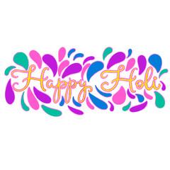 Fototapeta premium ettering illustration for Happy holi festival