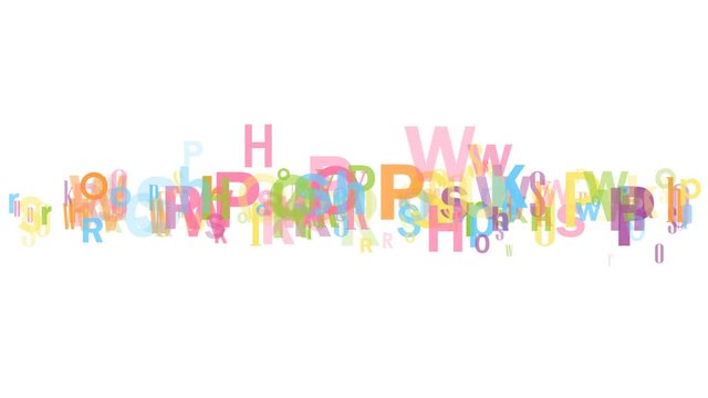 WORKSHOPS colorful kinetic type banner