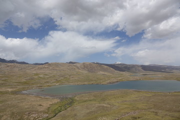 Mountains, steppes, rivers and lakes.