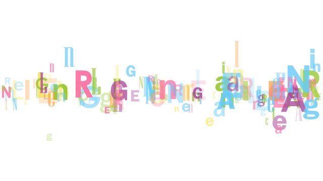 E-LEARNING colorful kinetic type banner