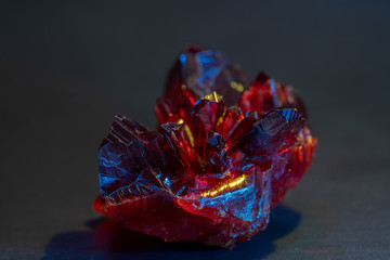 Gemstone nugget. Transparent Raw Ruby