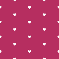 Seamless geometric pattern with hearts. Vector repeating texture