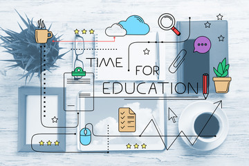 Sketched scheme of educational process.