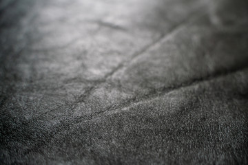 Genuine old black cow leather
