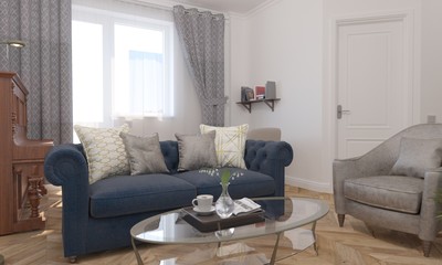 Living-room of modern classic style