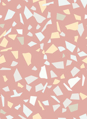 Trendy seamless terrazzo pattern. Abstract texture marble flooring vector illustration