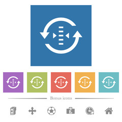 Adjust refresh rate flat white icons in square backgrounds