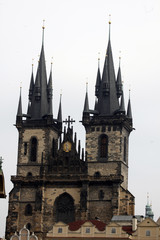 Fototapeta na wymiar Church of Virgin Maria Before Tyn, Prague, Czech republic