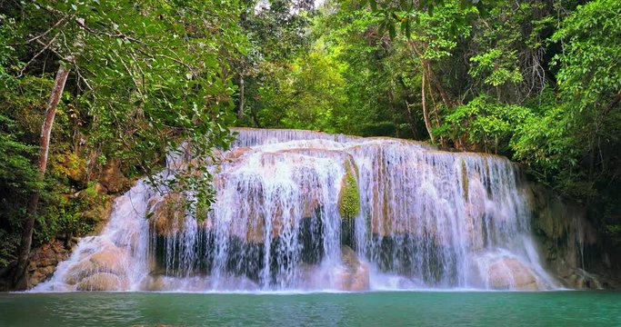 Beautiful waterfall in Thailand jungle forest