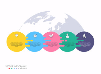Vector info graphics for your business presentations. Can be used for website layout, numbered banners, diagram, horizontal cutout lines, web design.