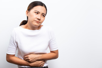 Woman has stomach ache