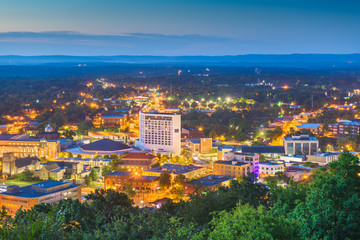 Fototapeta premium Hot Springs, Arkansas, USA Town Skyline