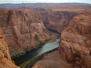 Fototapeta na wymiar Horseshoe Bend meander of Colorado River, near the town of Page, Arizona, United States