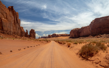 Fototapeta na wymiar Monument Valley, Colorado Plateau region, Arizona – Utah, United States, Navajo Indian Reservation Territory, National park