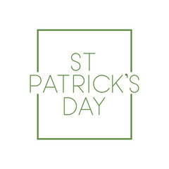 st patrick`s day label with frame isolated icon
