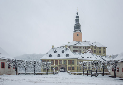 Schloss Weesenstein im Winter 