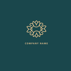 Abstract flower store logo icon vector design. Cosmetics, Spa, Beauty salon Decoration Boutique vector logo. Vector illustration, Graphic Design Editable Design. Floral logo. Flower wedding icon.