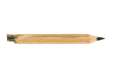 Pencil stub on white background