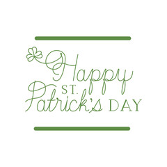 happy st patrick`s day label frame icons