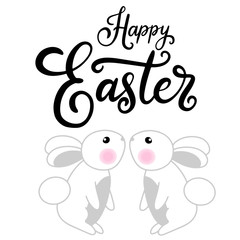 Vector EPS10 lettering illustration for happy easter