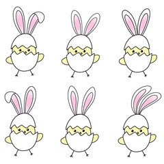 Vector EPS10 lettering illustration for happy easter