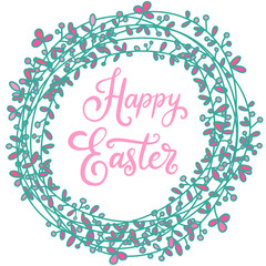 Vector EPS10 lettering illustration for happy easter