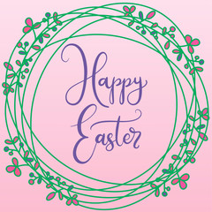 Vector EPS10 lettering illustration for happy easter