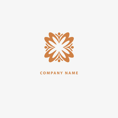 Abstract flower store logo icon vector design. Cosmetics, Spa, Beauty salon Decoration Boutique vector logo. Vector illustration, Graphic Design Editable Design. Floral logo. Flower wedding icon.