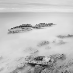 Long exposure sea artistic landscape - Black and white
