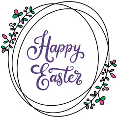Vector EPS10 lettering illustration for happy easter