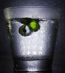 Cold glass with balls