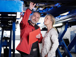 Customer in a garage
