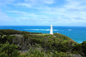 Fototapeta na wymiar Lighthouse at Cape Otway - Great Ocean Road - Australia