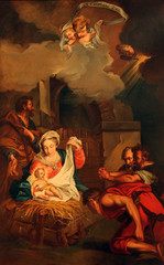 Nativity Scene, Adoration of the Shepherds, Saint Etienne du Mont Church, Paris.