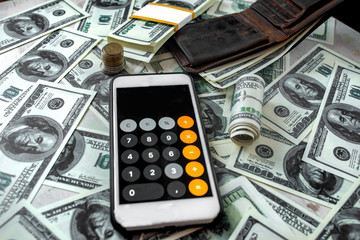 Fototapeta premium Hundreds of notes on the table