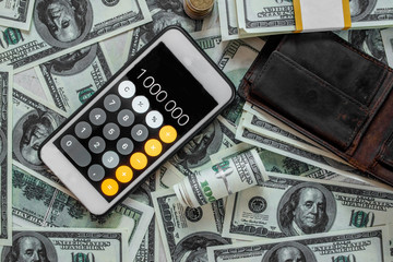 Fototapeta premium Hundreds of notes on the table