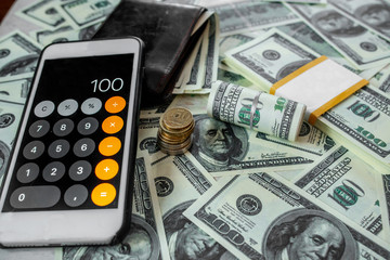 Fototapeta premium Hundreds of notes on the table