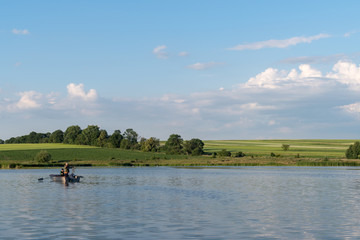 Obraz na płótnie Canvas A pond in summer, Khmelnytskyi region, Ukraine