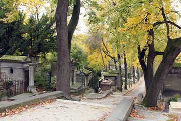 Naklejka premium Pere Lachaise Cemetery Paris, France