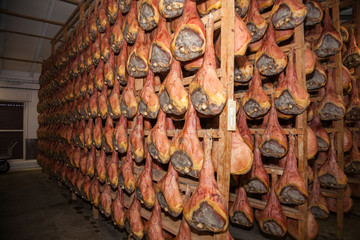 maturing ham san daniele friuli venezia giulia italy