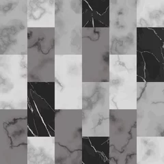 Gordijnen Marble Brick Seamless Pattern. Vector Luxury Background © kronalux