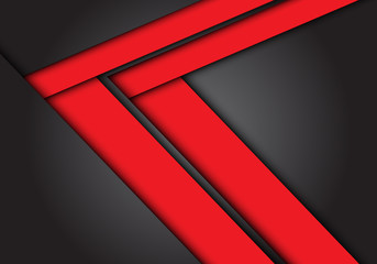 Abstract red arrow speed direction on dark grey design modern futuristic background texture vector illustration.