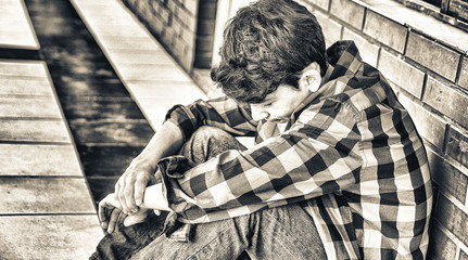 Bullied boy at school