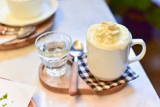 Hot Malted Milk in a White Mug